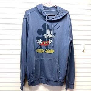 Disney X Junk Food Mickey Mouse Attitude Graphic Hooded Sweatshirt Size L Unisex